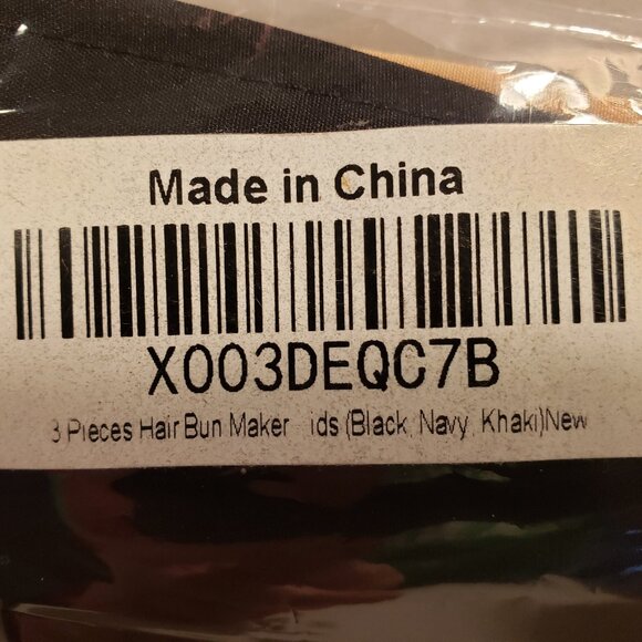 THREE 3 PIECES HAIR BUN MAKER - BLACK, NAVY, KHAKI - X003DEQC7B - Picture 5 of 5